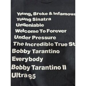 LOGIC vtg 1990 Ratt Pack Bobby Tarantino black tee‎ unsized